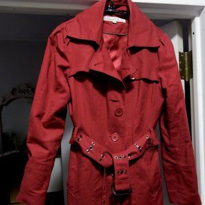Kenneth Cole Red Water-Resistant Trench